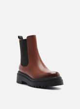 BOTA CARAMELO COURO CANO CURTO TRATORADA ELÁSTICO A 13654 0002 0002 AREZZO